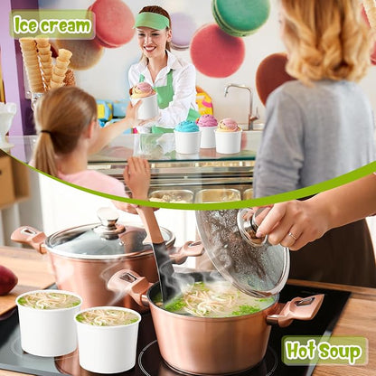 Fulmoon 100 Pack Paper Soup Containers - Image 5