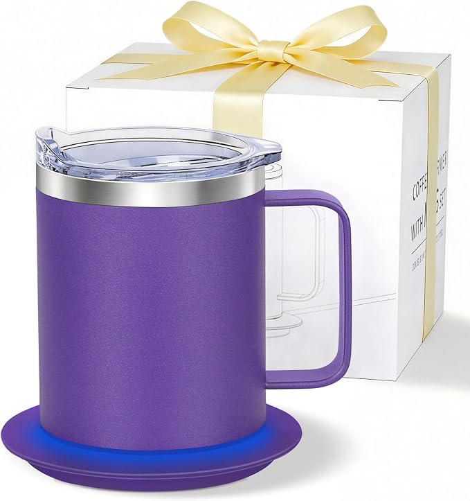Coffee Warmer with Mug Set, Self Heating Coffee Mug with USB Powered, 131°F by ZhengluTechnology