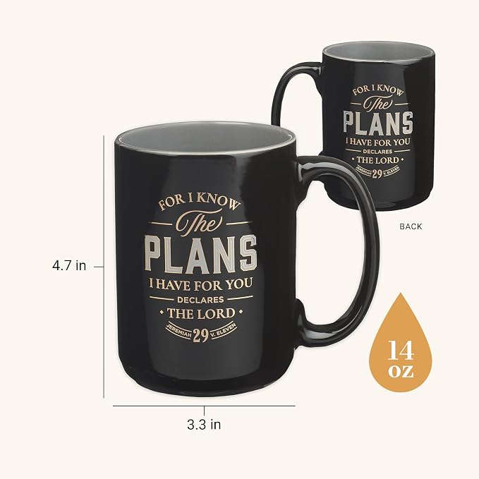 Christian Art Gifts Large Inspirational Scripture Ceramic Coffee & Tea Mug - Image 2