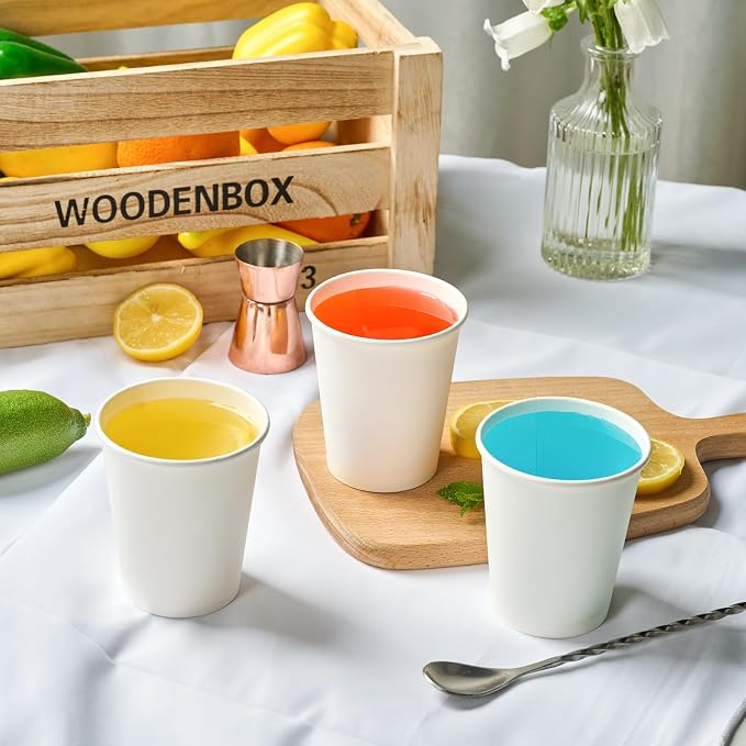 TV TOPVALUE 8 oz Paper Coffee Cups, Drink Dispensers - Image 2