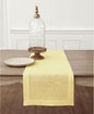Solino Home 100% Linen Table Runner Yellow, Classic Hemstitch 14 x 108 in | by SolinoHome