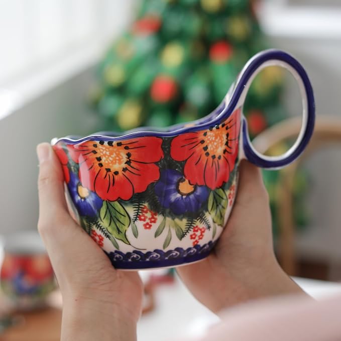 ALMA 16oz Large Soup Bowl Microwave Safe, Floral Soup Bowl - Image 4