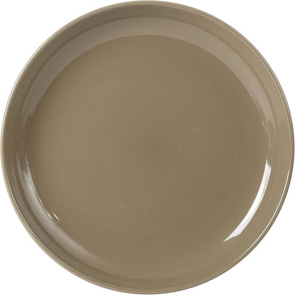 Gibson Home Rockaway 12 Piece Plates and Bowls Matte Outside/Shiny Inside Glaze Service for 4 Dinnerware Set - Brown - Dishwasher and Microwave Safe