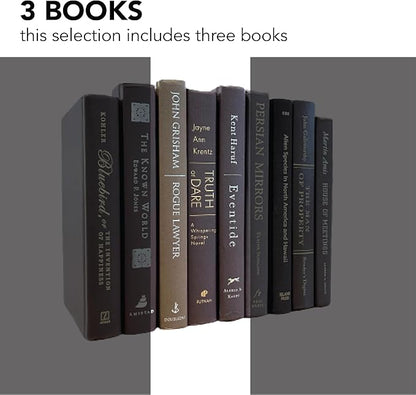 Real Books by Color® (Set of 3, Brown) Decorative Bookshelf Home Decor Shelf Styling Photo Prop
