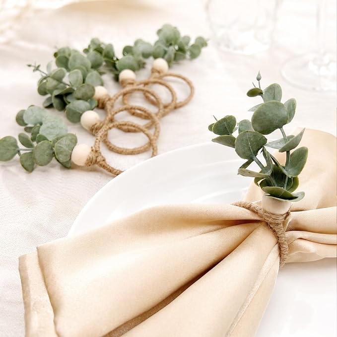 Set of 6 Rustic-Style Napkin Rings - Image 7