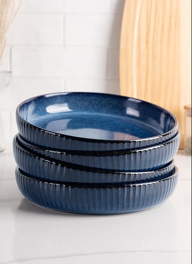 famiware Starlight Large pasta bowls set of 4, Serving Bowls - Image 5