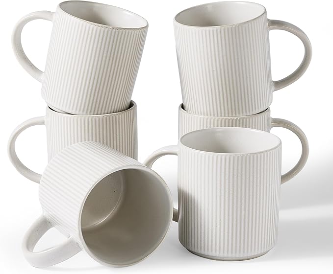 famiware Coffee Mug Set for 6, Star 16 oz Catering Mugs Cup Set by Famiware