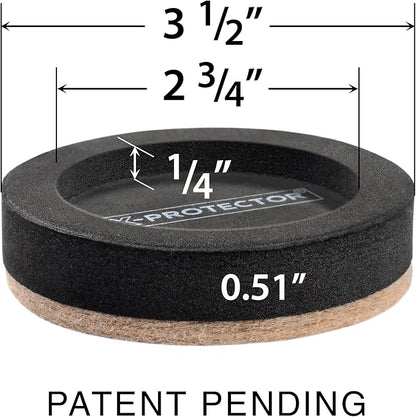 Felt Furniture Sliders for Hardwood Floors X-PROTECTOR 8 PCS 3 ½” - Furniture Slider with Unique Design - Heavy-Duty Furniture Movers for Hard Surfaces - Felt Sliders - Move Your Furniture Easily!