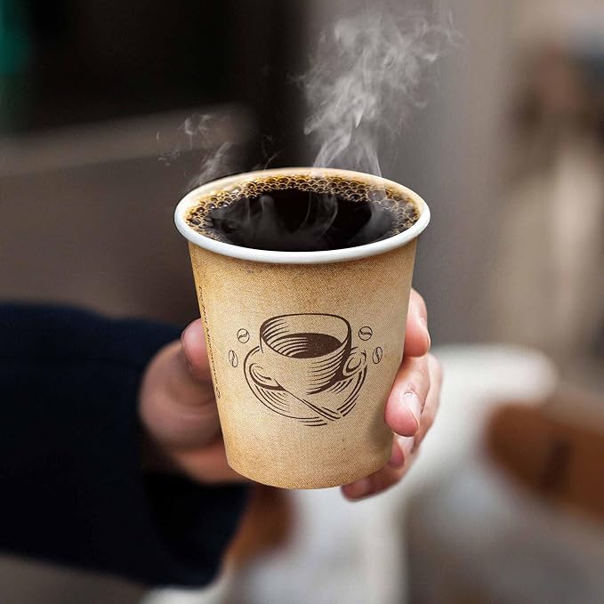 Clawsoff 200 Pack 10 oz Coffee Cups Disposable Paper Cups | Disposable Drinking - Image 4