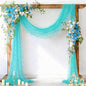 Pearl Table Runner Gauze Sheer 19FT Wedding Draping Fabric Decor | Teal Summer by Socomi