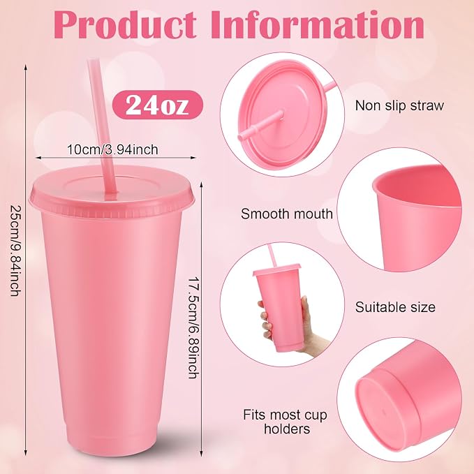 Honeydak 60 Pack Tumbler with Straw and Lid Bulk Cups - Image 3