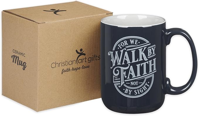 Christian Art Gifts Walk by Faith Scripture Coffee Mug, Inspirational Bible - Image 8