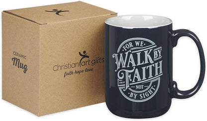 Christian Art Gifts Walk by Faith Scripture Coffee Mug, Inspirational Bible - Image 8