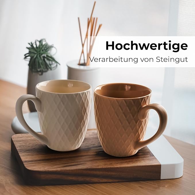 MIAMIO - Coffee Mugs Set of 6 - Palmanova Collection | Modern matte ceramic mug - Image 5