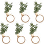 Set of 6 Rustic-Style Napkin Rings by Unknown