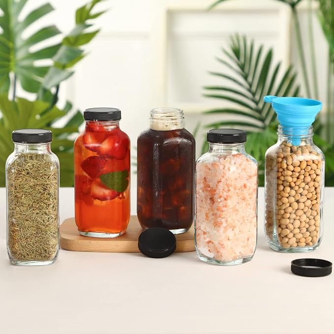 CUCUMI 24pcs 16oz Glass Juice Bottles - Image 6