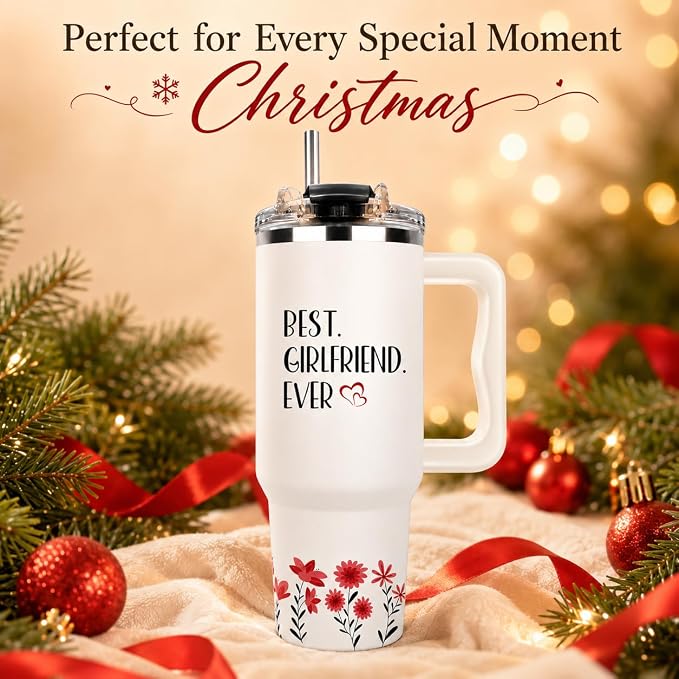 Best Girlfriend Ever Tumbler Cup 40 oz, Gift Girlfriend, Birthday Gift | - Image 9