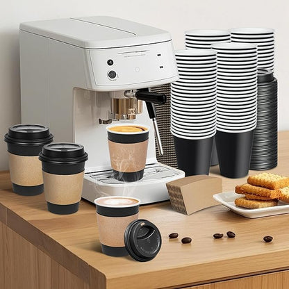 Ginkgo 100 Pack 12 oz Disposable Coffee Cups - Image 6