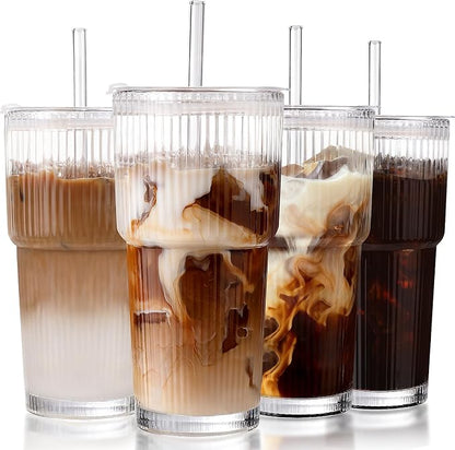 Iced Coffee Cups with Lids: Coffee Bar Accessories by DWTSDANWEITESI