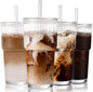 Iced Coffee Cups with Lids: Coffee Bar Accessories by DWTSDANWEITESI