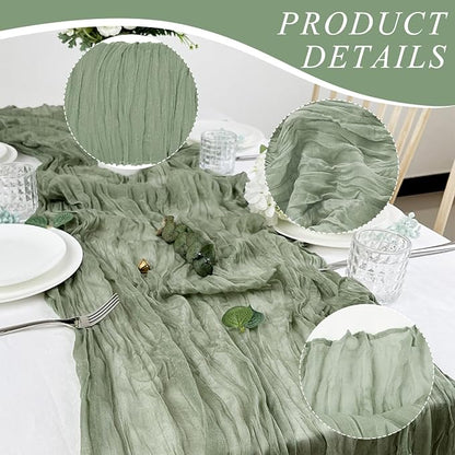6 Pack Cheesecloth Table Runner 10Ft Christmas Gauze Boho Table Runners - Image 3
