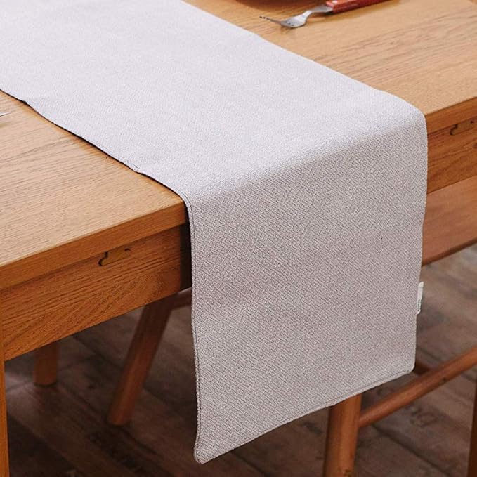 2 Piece Fabric in 1, Soft Caddice Faux Linen 2 Side Table Runner, eco-Friendly - Image 4