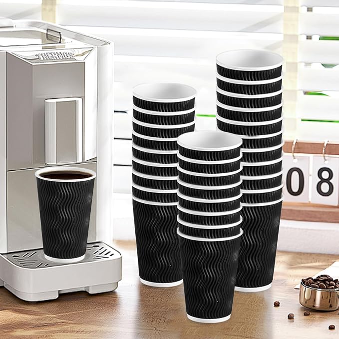Lamosi 500 Pack Coffee Cups 16 oz, Disposable Paper Coffee Cups No Lids | - Image 6