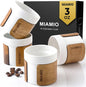 MIAMIO – Espresso Cups Set of 4 Japanese Tea Cups Ceramic/Handleless Mug by MIAMIO