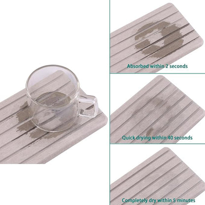 NiuYichee 2 PCS Water Absorbent diatomite Coasters, 8.3" x 4" Water Absorbing - Image 5