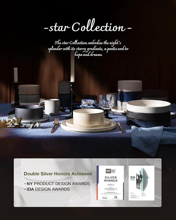 Famiware Star Plates and Bowls Sets, Chip & Scratch Resistant. Microwave & - Image 8
