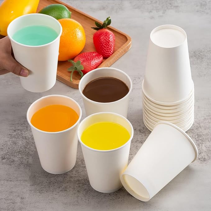 RACETOP Paper Coffee Cups 12 oz 300 pack, Paper Cups Disposable, Hot Coffee Cups - Image 3