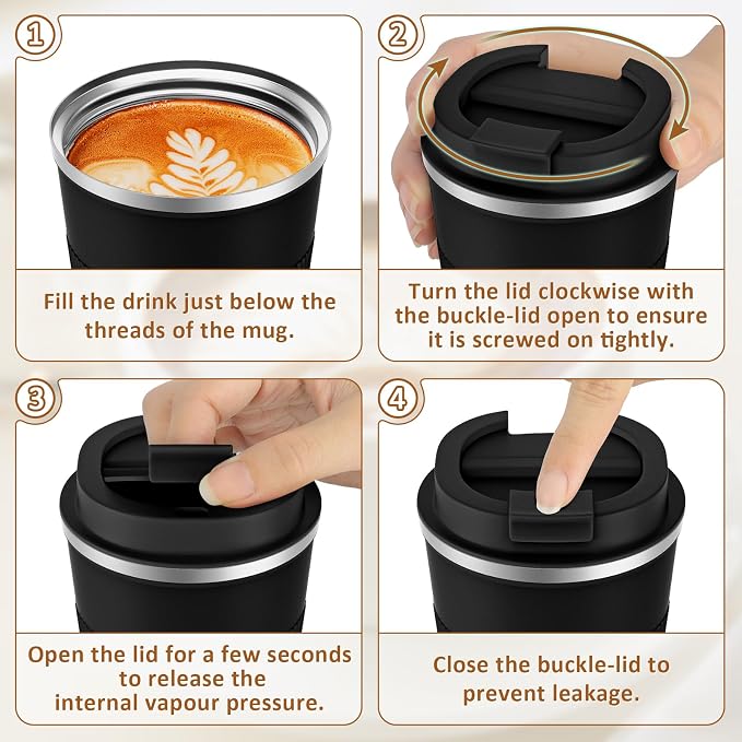 KETIEE Travel Mug 12oz, Vacuum Insulated Coffee Mug - Image 9
