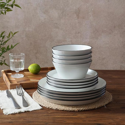 Famiware Saturn Dinnerware Sets, Ceramic Plates and Bowls - Image 5