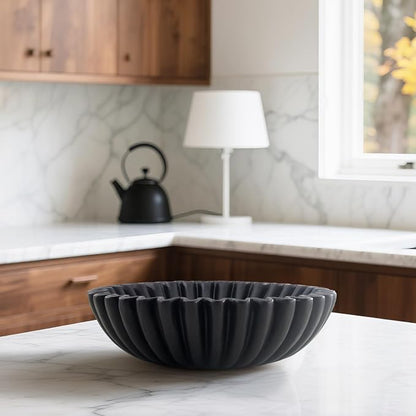 10'' Large Ruffle Decorative Fruit Bowl - Image 6