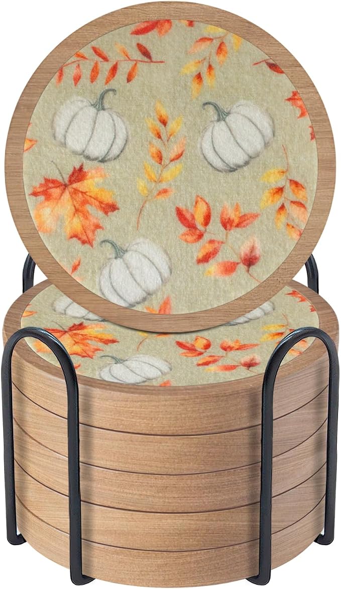 Pumpkins Coaster Set of 6 Cewiru Halloween Coasters by Unknown
