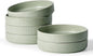 famiware Star 8.25" Pasta Bowls Set of 6, Bowl Plates, Light Green | Microwave by Famiware