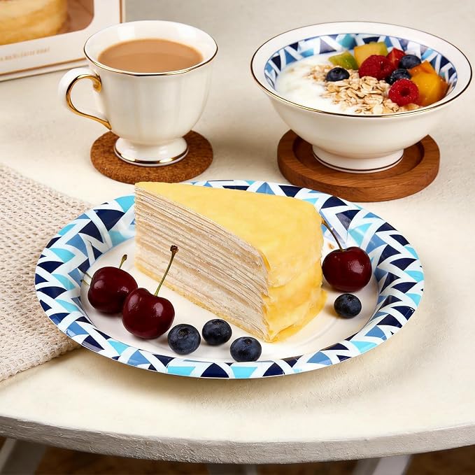10 Inch Paper Plates, Microwave Safe | Soak Proof & Cut Resistant Bulk Plates - Image 2
