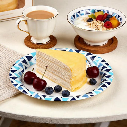 10 Inch Paper Plates, Microwave Safe | Soak Proof & Cut Resistant Bulk Plates - Image 2