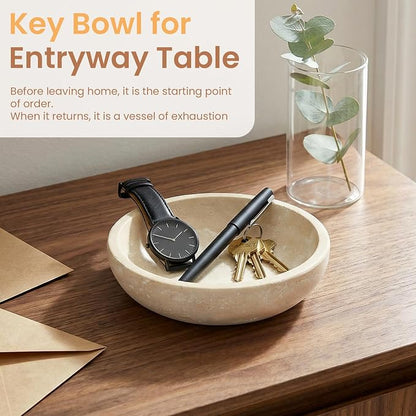 Travertine Marble Bowl & Decorative Bowl, 7.8" Modern Home Decor Key Bowl - Image 5