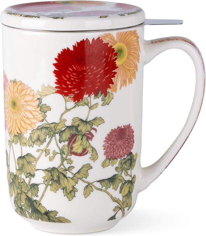 AmorArc Tea Cup With Infuser and Lid, 18oz Loose Leaf Tea Mug With Steeper | by AmorArc