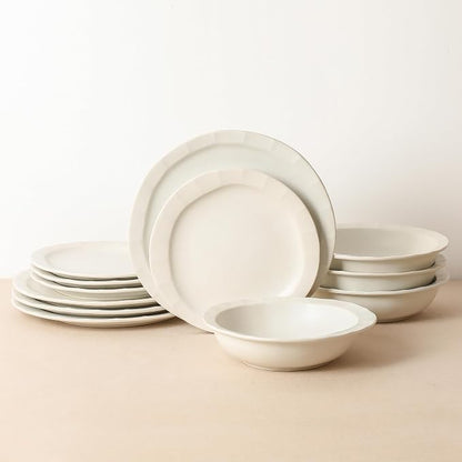 Stone Lain Oasis Stoneware 24 Piece Dinnerware Set, Home Kitchen Dish Set - Image 4