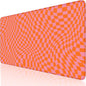 iCasso XXL Large Mouse Pad for Desk, Anti-Slip Big Mousepad with Stitched Edges, Keyboard Pad Mouse Mat for Computer (Orange Checkered)
