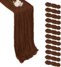 12 Pack Brown Cheesecloth Table Runner 17 x 108 Inch | Boho Gauze Cheese Cloth by Pepmily