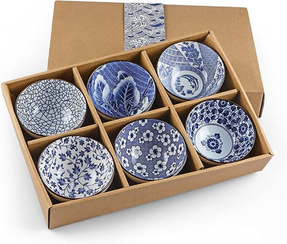 Ceramic Rice Bowls 10 oz, Japanese Style Bowl Gift Set by Sanbege