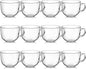 12 Pack Glass Coffee Mugs with Handles, 12 Ounces Glass Breakfast Mugs Bulk by Unknown