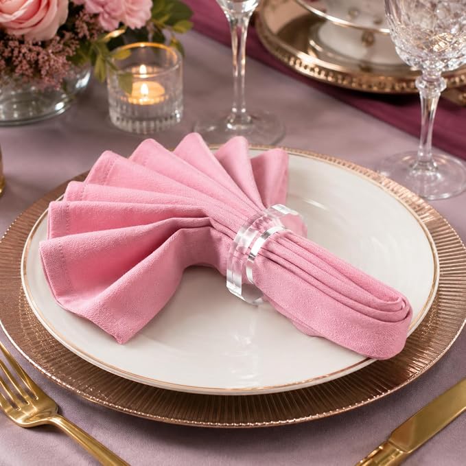 Clear Acrylic Napkin Rings Set of 12 - Image 8