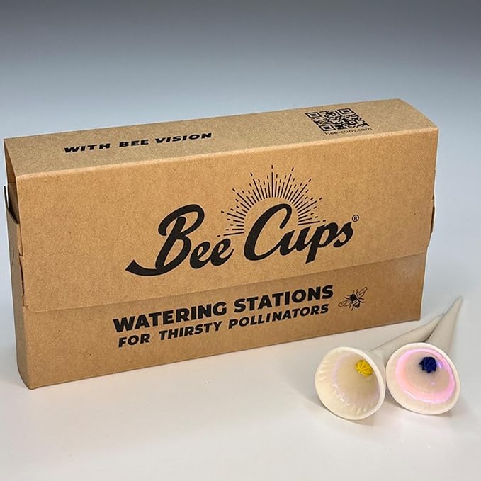 5 Pack, Bee Watering Station, 100% Handmade Porcelain, Bee and Butterfly Feeder - Image 9