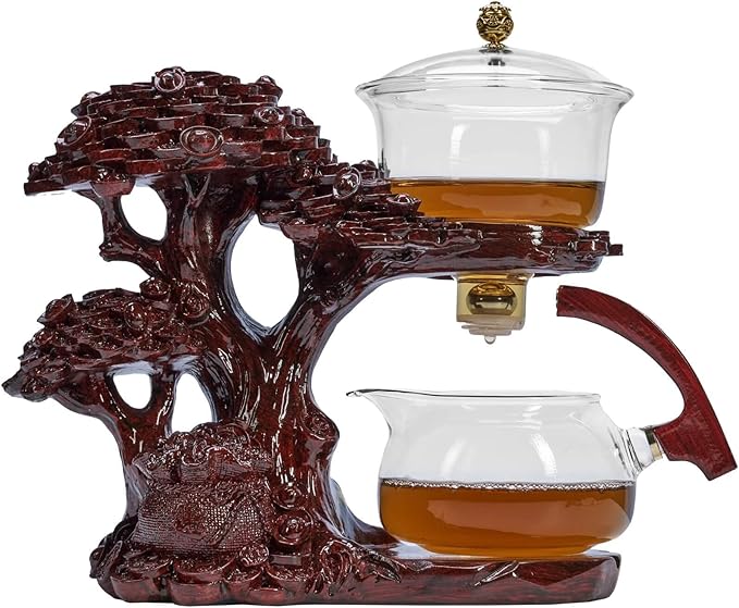 Zurucily Glass Teapot Set with Infuser Semi Automatic Tea Set Magic Teapot by zurucily