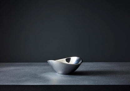 Nambé Butterfly Bowl - 6 Inch Small Decorative Accent Dish, Elegant Sculptural Design with Upward Curved Sides - Display Bowl for Candies, Keepsakes & Table Centerpiece, Alloy & Crystal