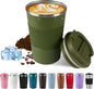 Vacuum Insulated Stainless Steel Travel Coffee Mug, Leak Proof Cup by SPLMIFA